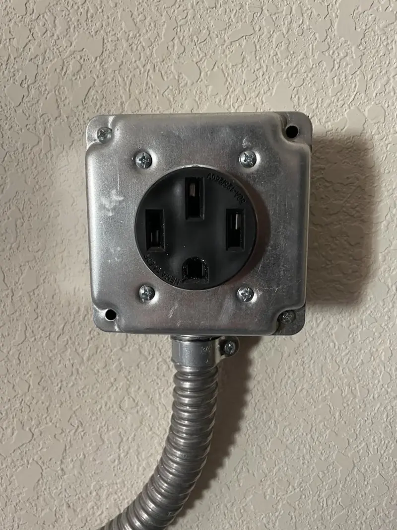 NEMA 14-50 outlet installed for Electrical Panel Upgrade in Gladewater